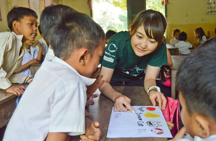 Students working together